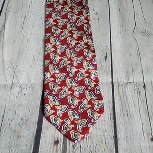 Vintage Christian Dior Red Paisley Silk Tie